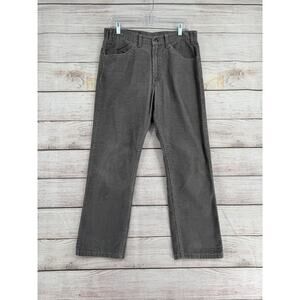 Vintage 80s Levis 519 Corduroy Straight Jeans Mens 33x29 Gray